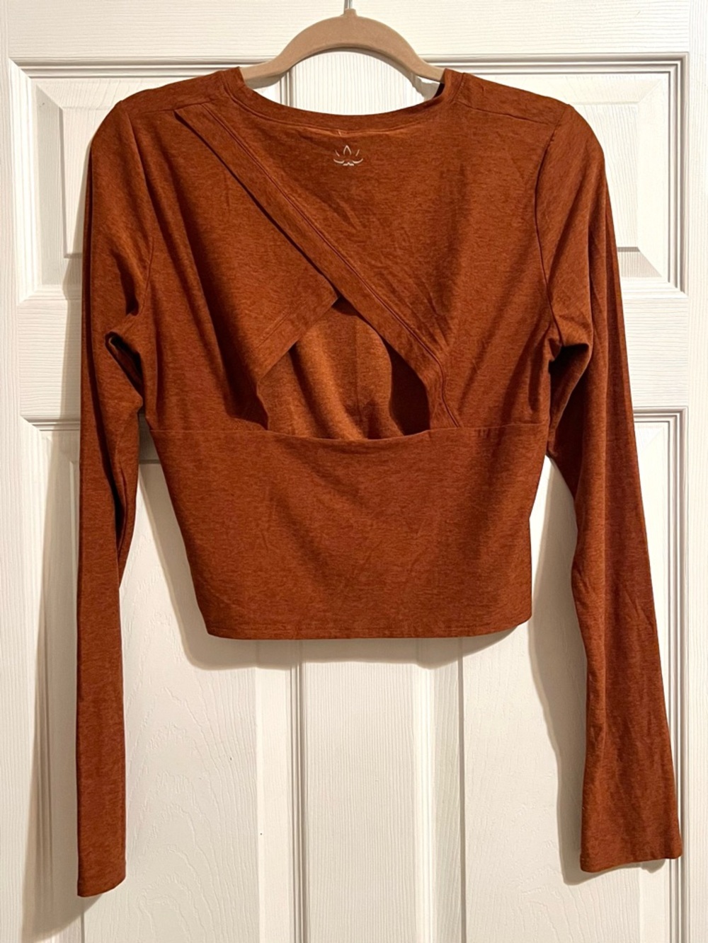 New Beyond Yoga Featherweight Spacedye Open Space Pullover, Clove Brown Heather